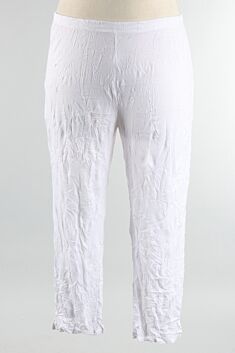 Carly Pant Plus - White Crinkle