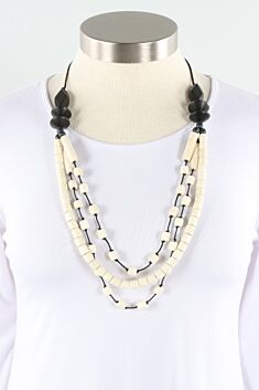 Multi-Chain Cassidy Necklace - Cream
