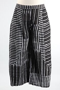 Linen Pant - Black & White Stripe