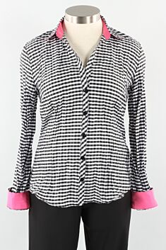 Webster Shirt - Check Pink & Black & White