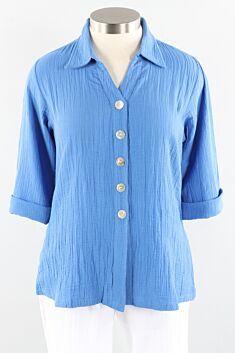 Nina Shirt Plus - Blue