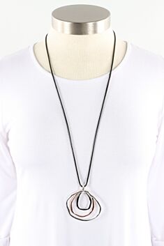 Metal Rings Necklace - Multi Color