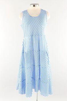 Cotton Voile Dress - Blue