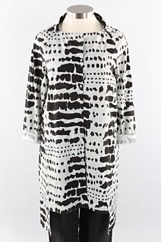 High Low Duster - Silver & Black