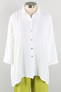 Mirren Shirt - White Gauze