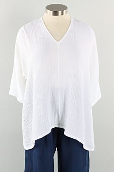 Bax Shirt - White Cotton Gauze