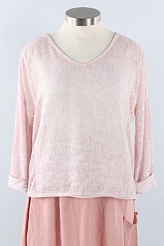 Long Sleeve Knit Top - Pink