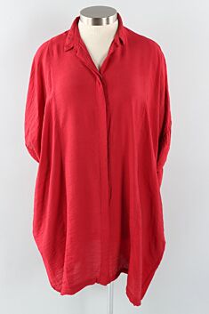 Kimono Shirt Dress - Cardinal Parachute