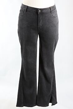 Front Slit Bootcut - Charcoal