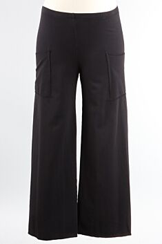Patch Pocket Long Pant Plus - Black