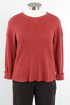 Boxy Crop Sweatshirt - Rustic Red