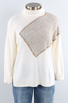 Shoulder Patch Sweater - Snow