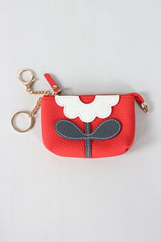 Flower Coin Purse - Red