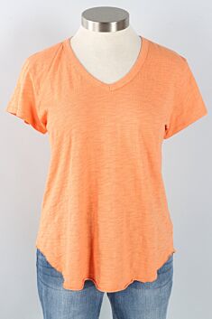 V-Neck Tee - Apricot