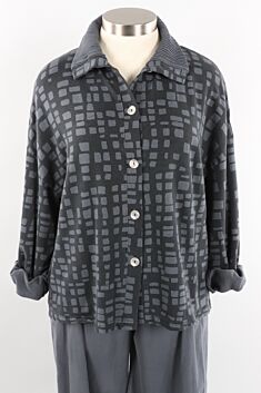 Puff Sleeve Jacket - Mosaic Graphite