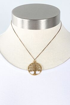 Tree Necklace - Brass