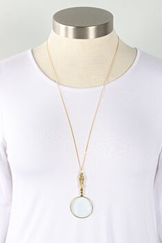 Magnifying Glass Necklace - Gold