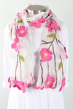 Flower Blossom Scarf - Pink