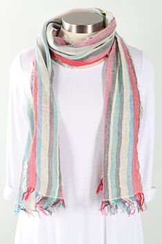 Imani Scarf - Raspberry & Blue