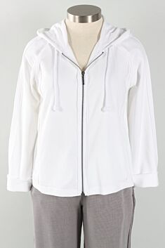 Solstice Zip Hoodie - White