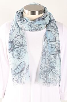 Fresh Fruits Scarf - True Blue