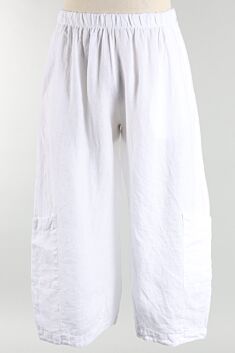 Casbah Pant - White Light Linen