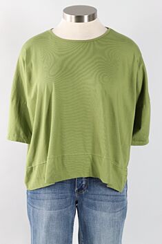  Hem Detail Loose Tee - Lime