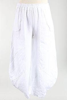 Saga Genie Raw Trim Pant - White