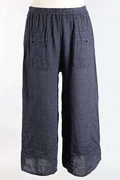 Wide Leg Pocket Pant - Navy
