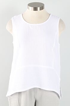 Seamed Tank - White