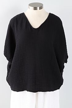 Kami Top - Black Gauze