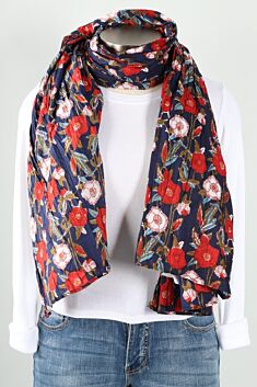 Pareo Scarf - Navy Floral
