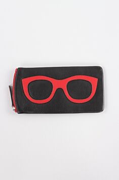 Eyeglass Case - Black & Red
