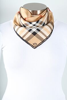 Plaid Silk Neckie - Camel
