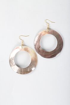 Shell Hoop Earring - Iridescent