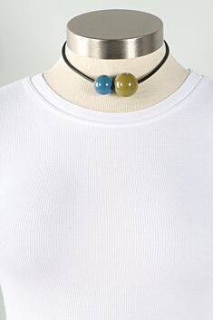 Authenticity Necklace - Olive & Cobalt