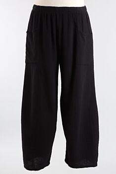 Gauze Lantern Pant Plus- Black