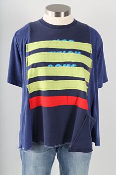 Short Sleeve Stripe Tee - Blue & Green #1