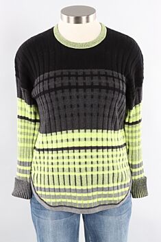 Striped Rib Sweater - Marl