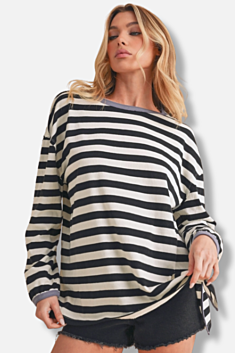 Onida Stripe Top - Black & White 