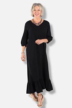 Lana Dress - Black Gauze