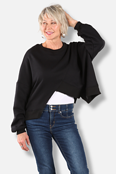 Asymmetric Sweatshirt - Black