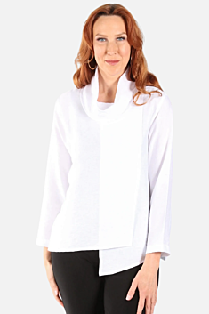 Cowl Neck Top - White