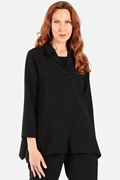 Two Button Jacket Plus - Black