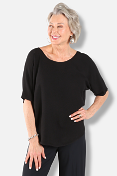 Scoop Neck Top - Black