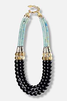 Shimmering Dalmatian Necklace - Multi Color 