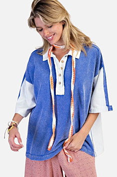 Two Tone Top - Royal