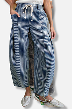 Chambray Pant - Pin Stripe Denim