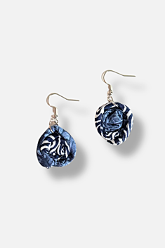 Millefiori Earrings - Blue Multi