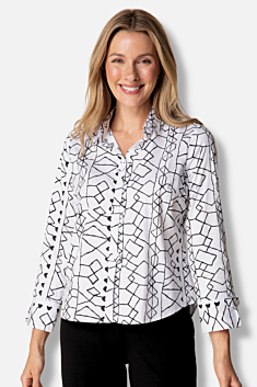 Tab Detail Shirt - Black